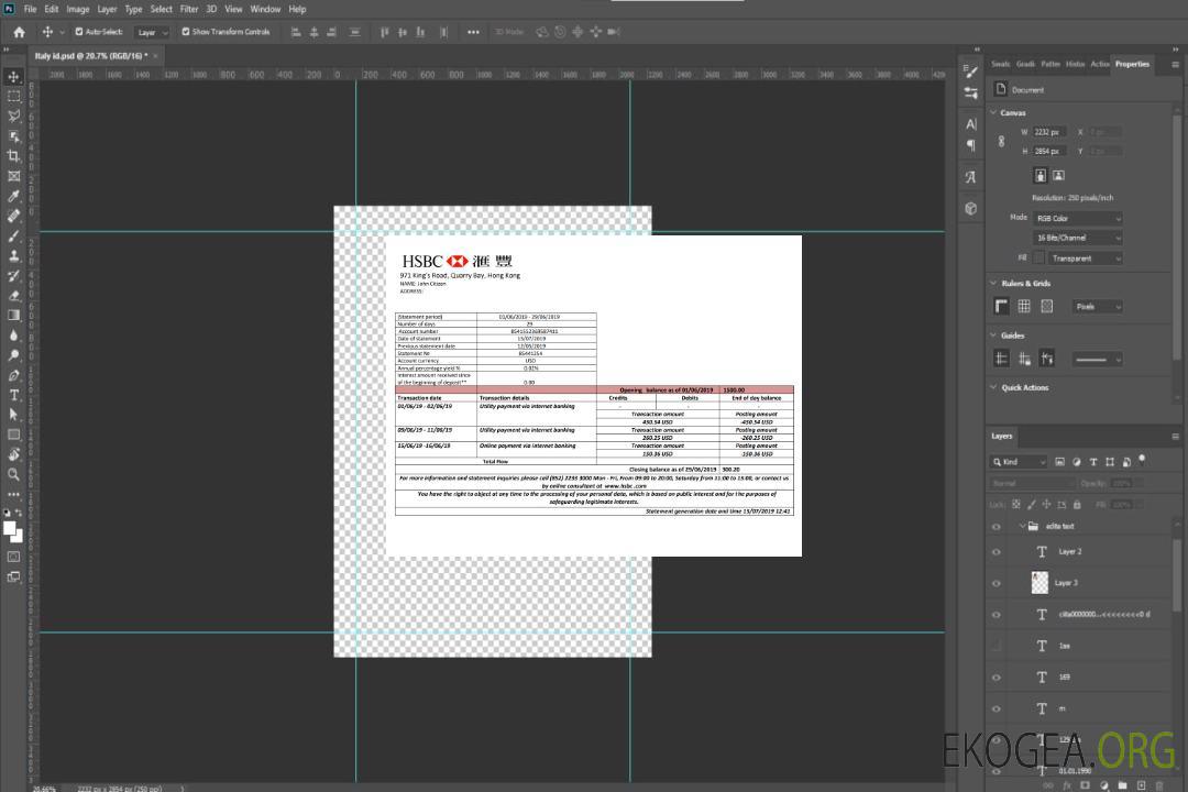 Modèle de relevé bancaire HSBC de Hong Kong facile à remplir au format Word et PDF template Modèle de relevé bancaire HSBC de Hong Kong facile à remplir au format Word et PDF template